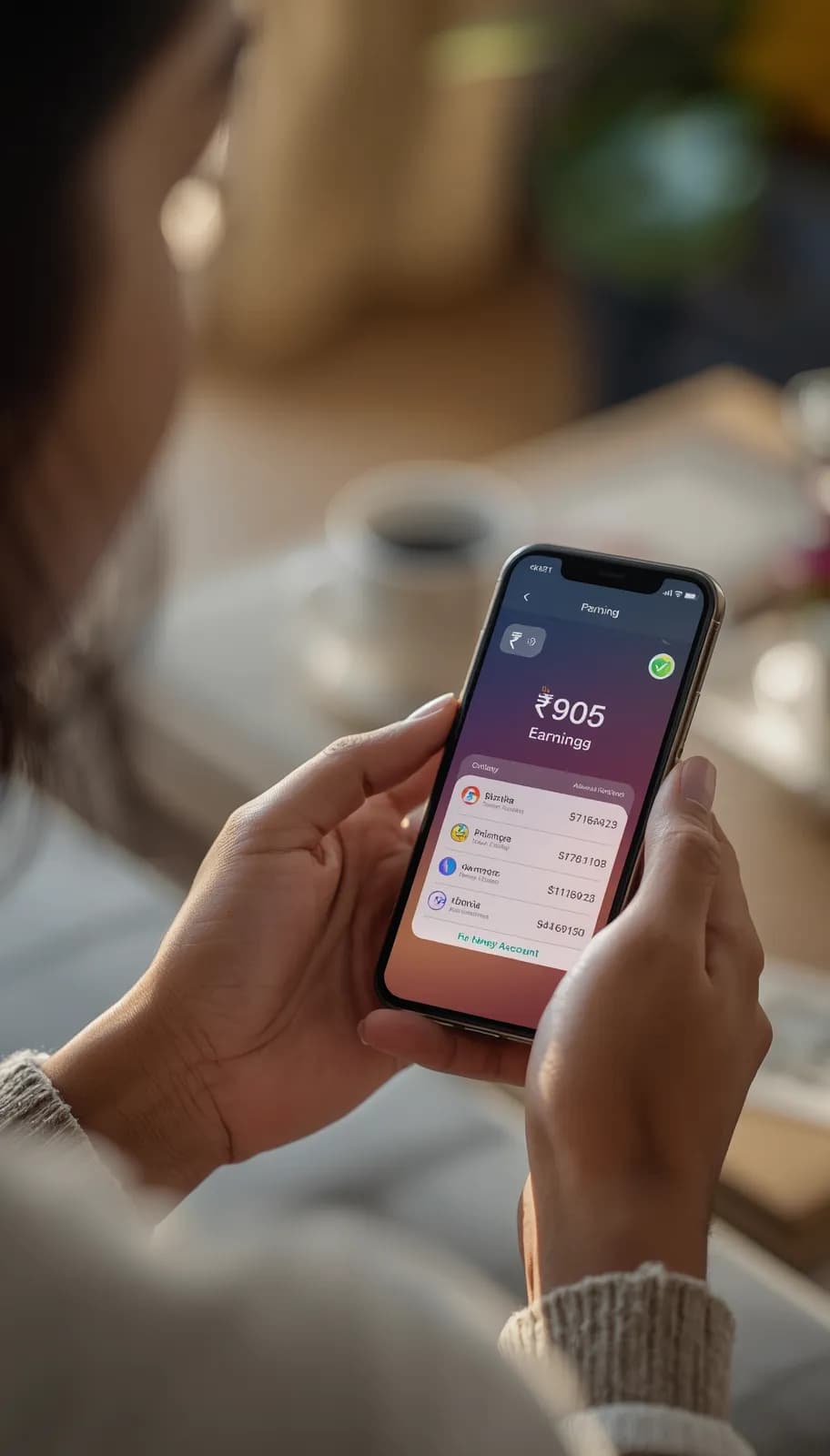 ProMento app screen showing earnings ready to withdraw to a bank
