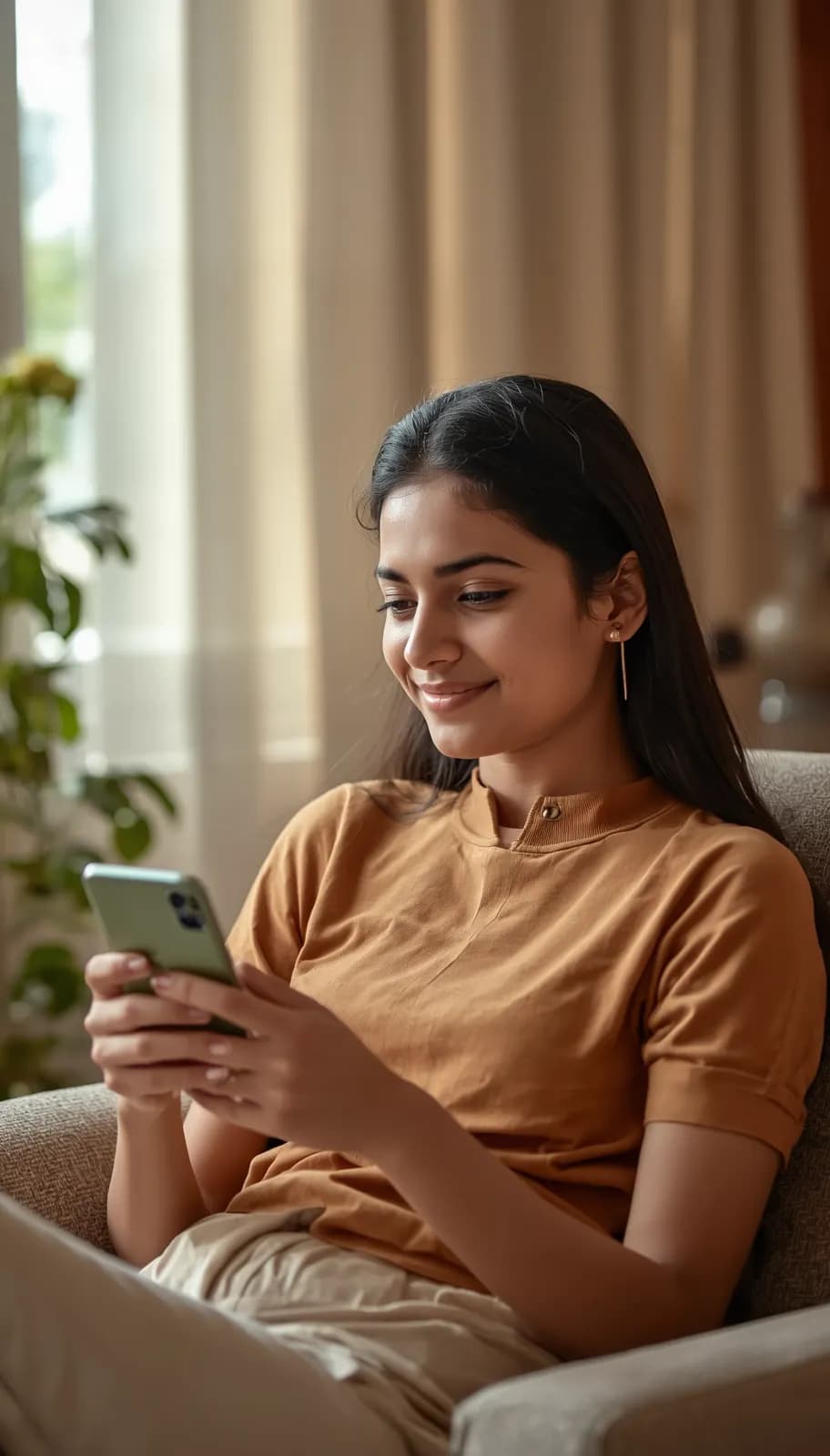 A host using the ProMento app safely and privately at home